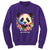 PUPPLE GIRLS COLORFUL GARDEN PANDA GLITTER CREW SWEATSHIRT 