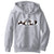 THIS IS HOW WE ROLL KIDS HOODED SWEATSHIRT PANDA HEATHER GREY