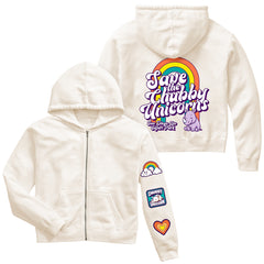 b*y様 Labyrins Zip Hoodie ユニコーン パーカー shur Save the Chubby Unicorns Kids Zip Sweatshirt - ShopZoo