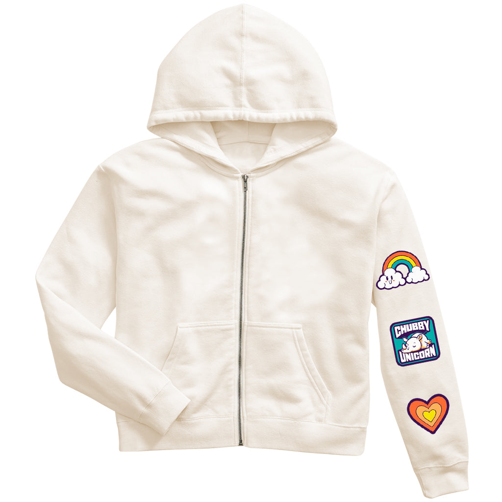 Save the Chubby Unicorns Kids Zip Sweatshirt