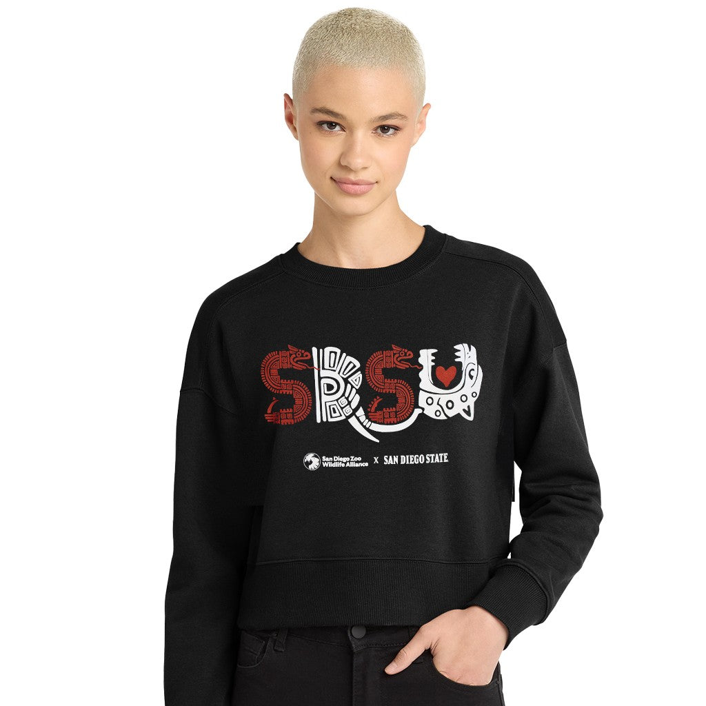 SDZWA x SDSU Ladies Cropped Sweatshirt