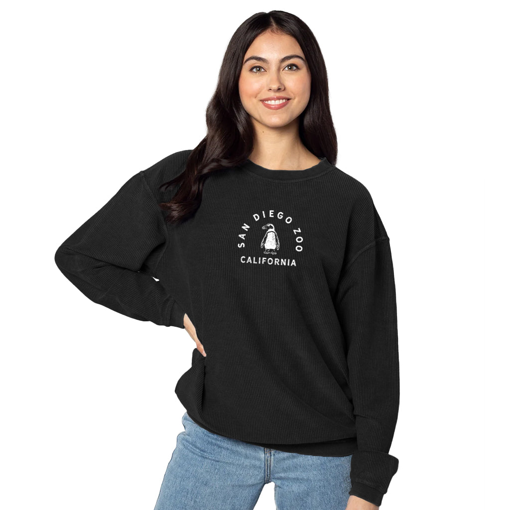 Olympia Penguin Ribbed Knit Sweater