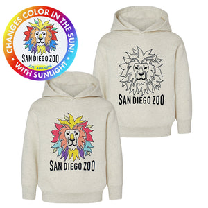 Colorful Lion Color Changing Toddler Sweatshirt Oatmeal Color