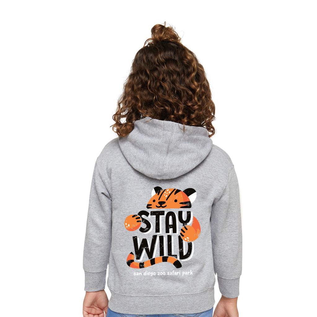 Stay Wild Tiger Toddler Zip-Up Sweatshirt