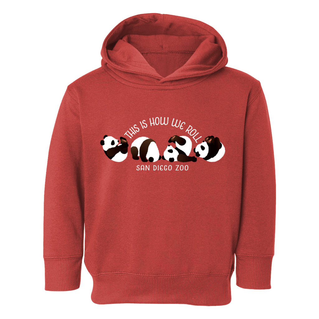 THIS IS HOW WE ROLL TODDLER GIANT PANDA HOODY HOODED PULLOVER SWEATSHIRT