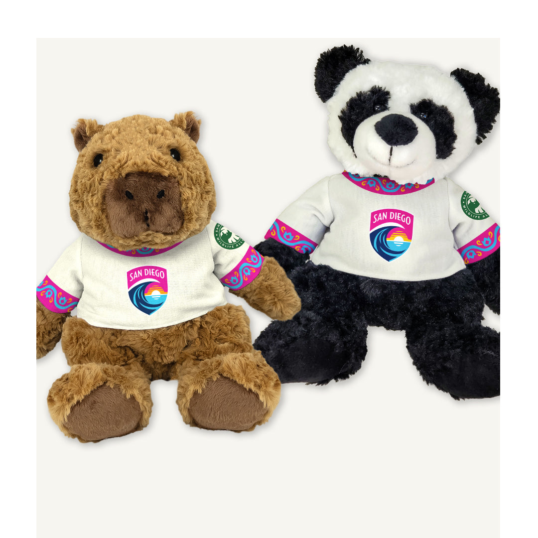 SDZWA x San Diego Wave FC Plush Capybara and Panda