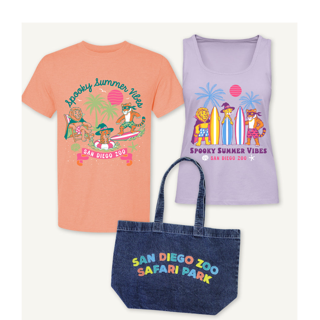 Summerween tee and tank with coordinating tote bag.
