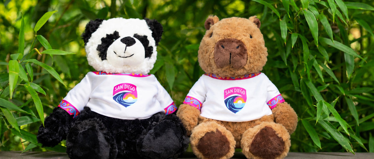 SDZWA x San Diego Wave FC Plush Panda and Capybara
