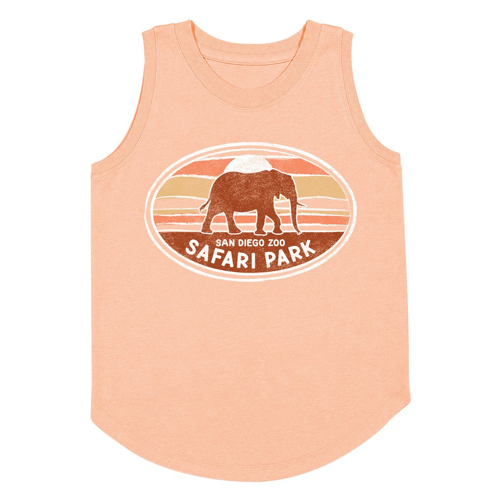 SAN DIEGO ZOO SAFARI PARK HORIZON ELEPHANT GIRLS PEACH TANK