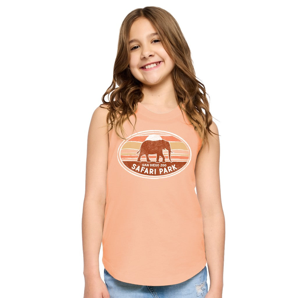 Sunset Elephant Girls Tank