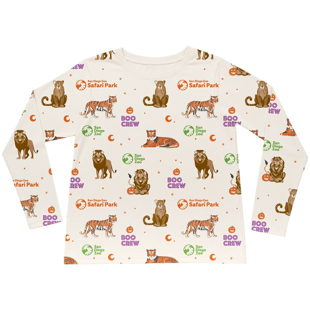 BOO CREW CATS HALLOWEEN LADIES WOMENS PAJAMA TOPSAN DIEGO ZOO SAFARI PARK 