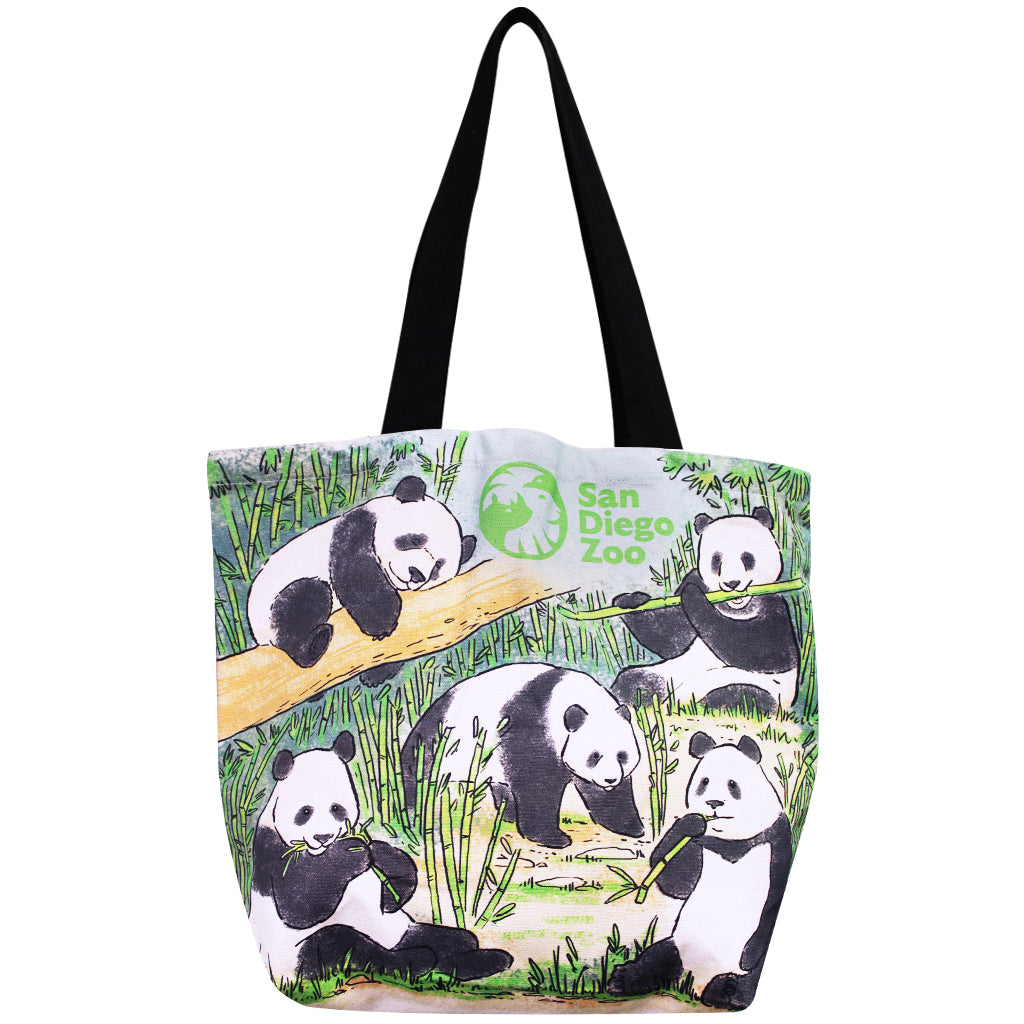 Panda Scene Canvas Tote Bag