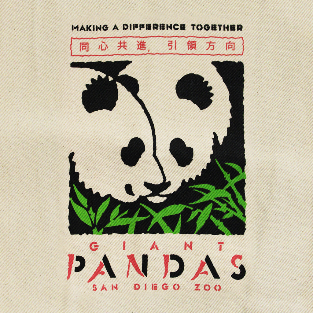 Limited Edition Vintage Giant Pandas Canvas Tote Bag