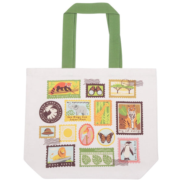 Wildlife Stamp Collection Canvas Tote - ShopZoo