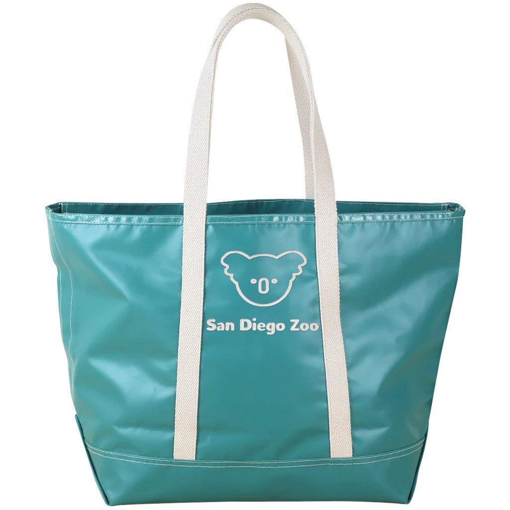 KOALA FACE KOALABUNGA BEACH TOTE LARGE COASTAL AQUA BLUE SAN DIEGO ZOO