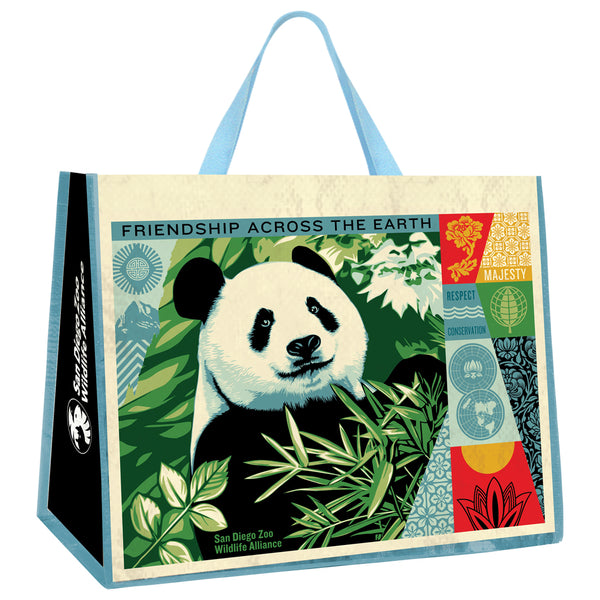San Diego Zoo Shepard Fairey Giant Panda Shopping Tote - ShopZoo