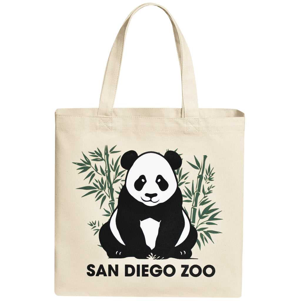 SAN DIEGO ZOO SITTING PANDA CANVAS TOTE BAG 