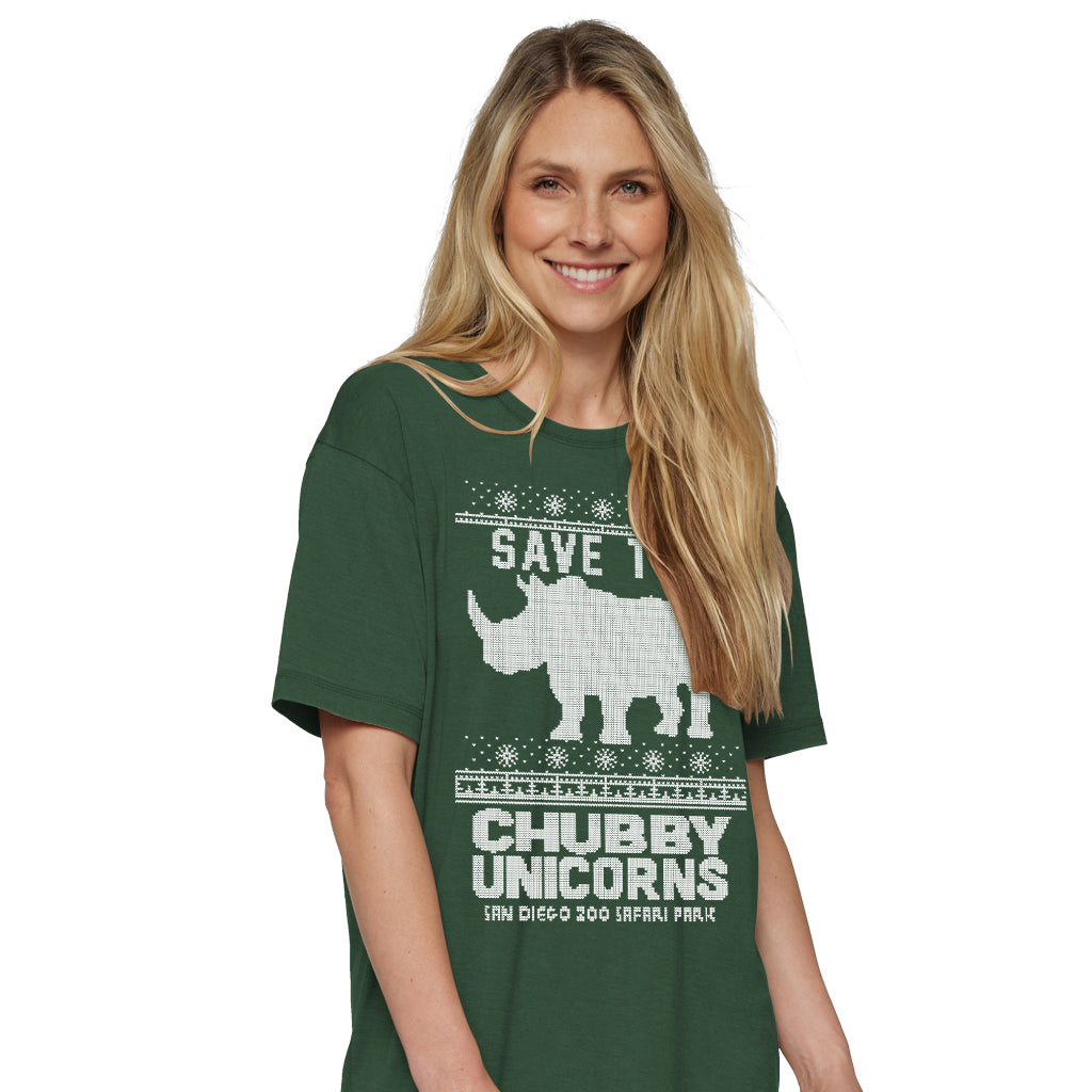 Save the Chubby Unicorns Holiday Edition Tee