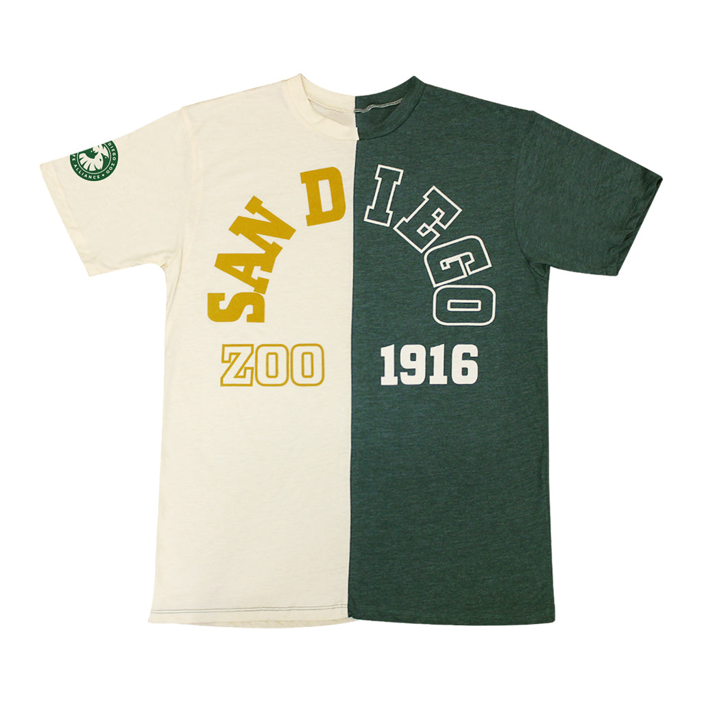 COLLEGIATE COLLECTION COLOR BLOCK TEE SAN DIEGO ZOO 1916
