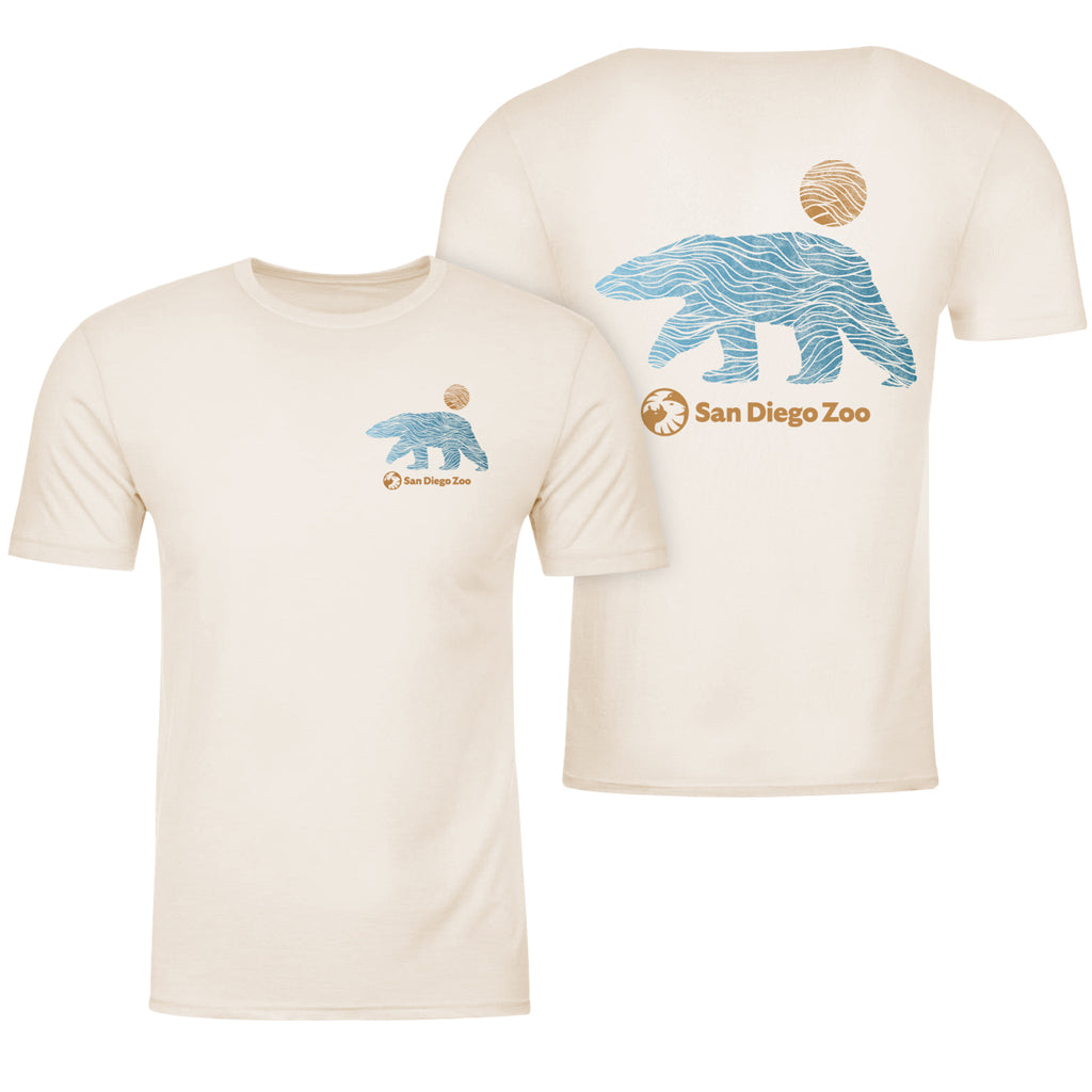 LINWOOD POLAR BEAR NATURAL SUSTAINABLE USA COTTON MENS UNISEX TEE