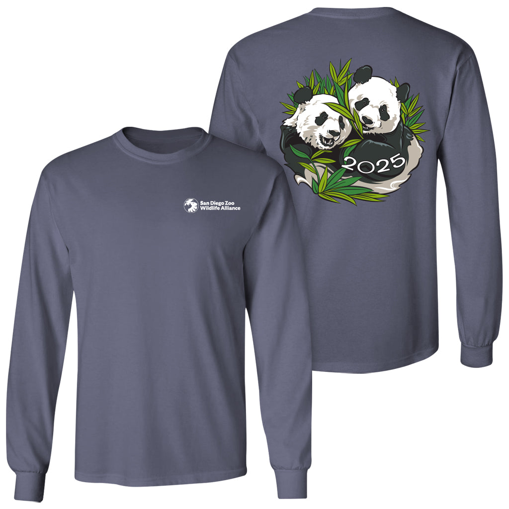 ROSE PARADE INSPIRED MENS UNISEX LONG SLEEVE TEE GIANT PANDAS 2025