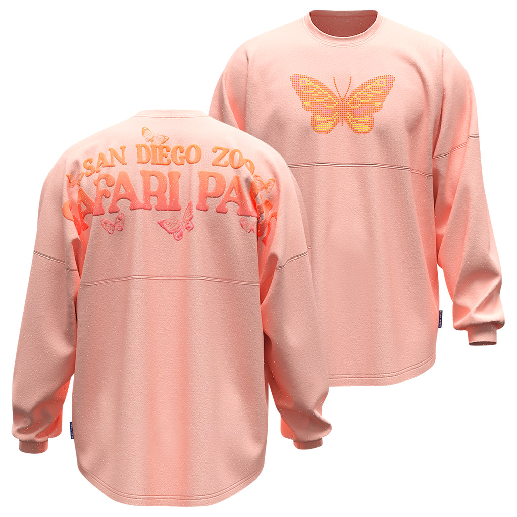 PEACH SPARKLE BUTTERFLY SPIRIT JERSEY SAN DIEGO ZOO SAFARI PARK