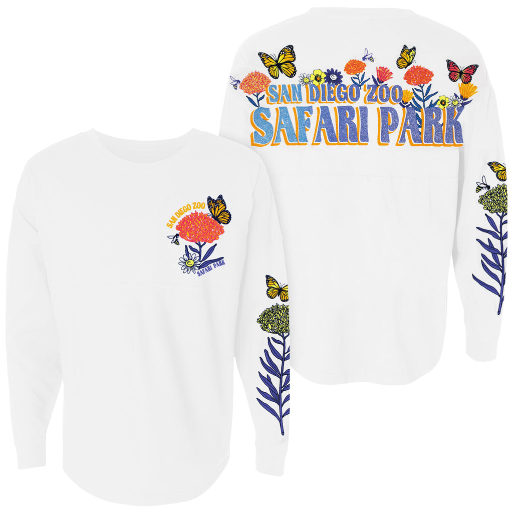 POLLINATOR PUFF AND GLITTER BUTTERFLY BEE SPIRIT JERSEY WHITE