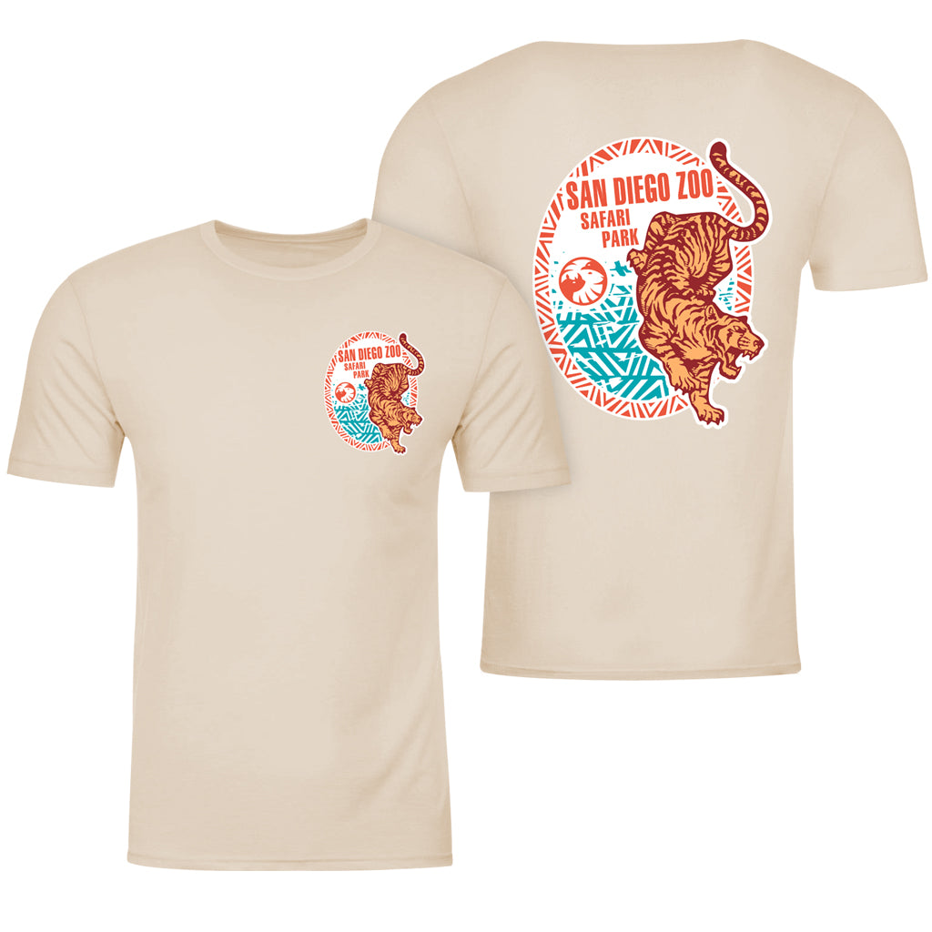 NINJA TIGER SOFT CREAM TIGER UNISEX T-SHIRT TEE CREW NECK SHORT SLEEVES