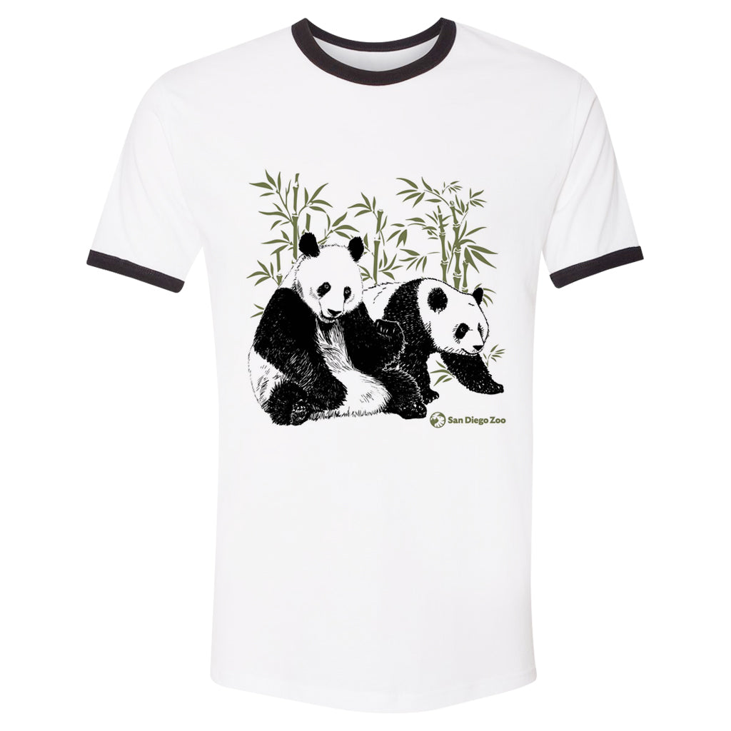 ShopZoo Panda Duo Ringer Tee