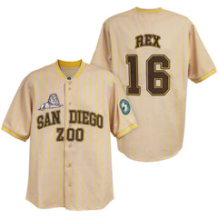 Rex Lion Pinstripe Baseball Jersey - ShopZoo