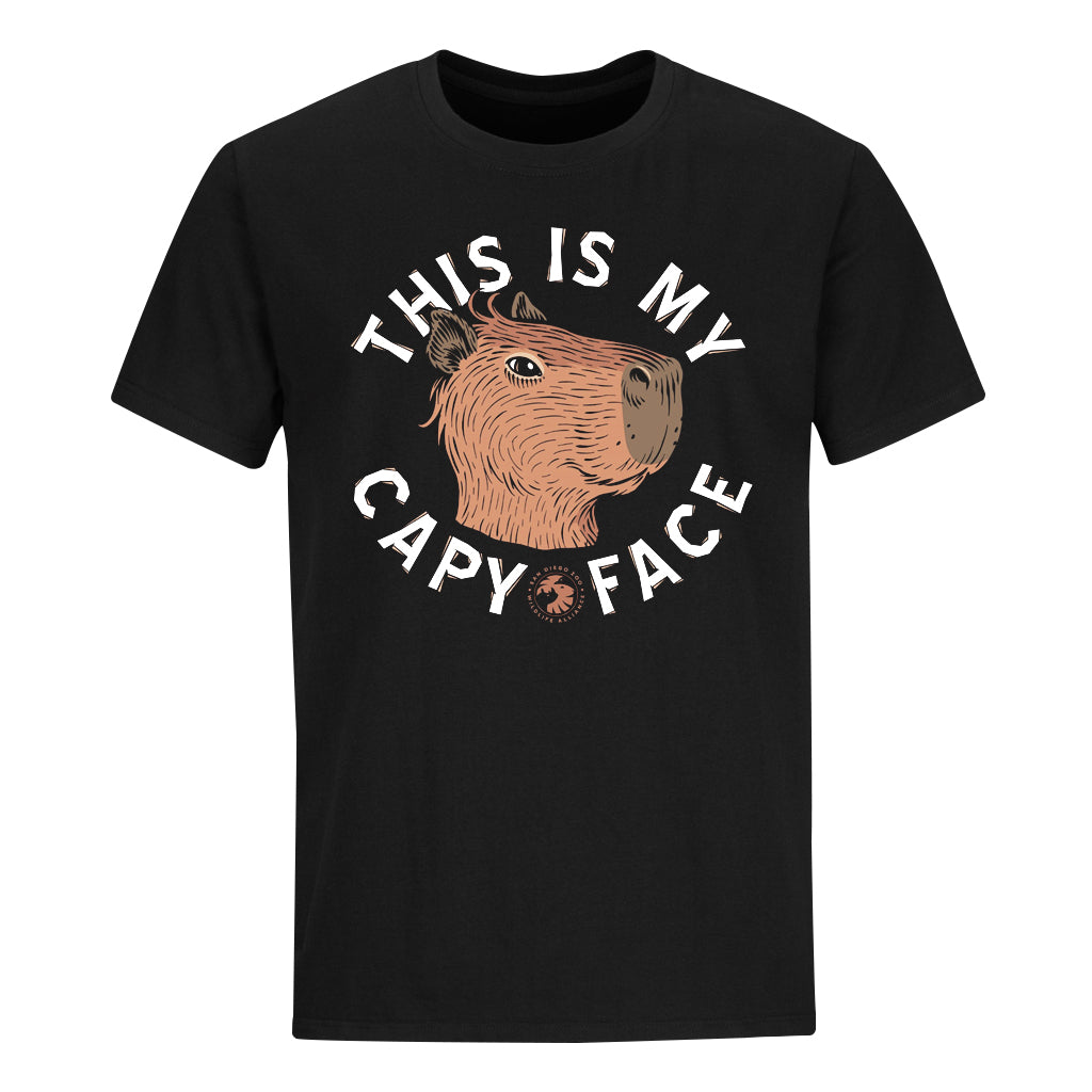 THIS IS MY CAPY FACE ADULT MENS UNISEX BLACK TEE T-SHIRT