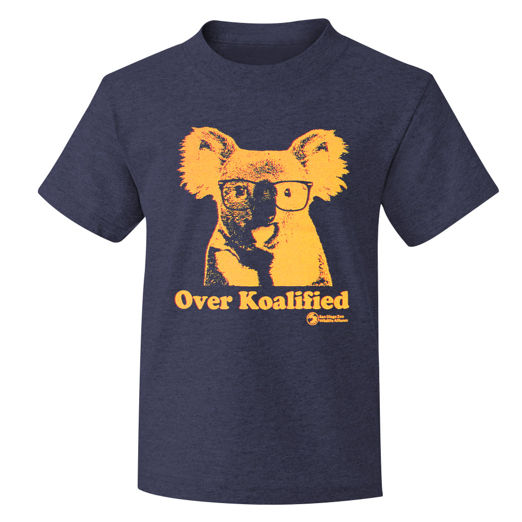 YOUTH KIDS OVER KOALAFIED KOALA TEE VINTAGE NAVY HEATHER BLUE