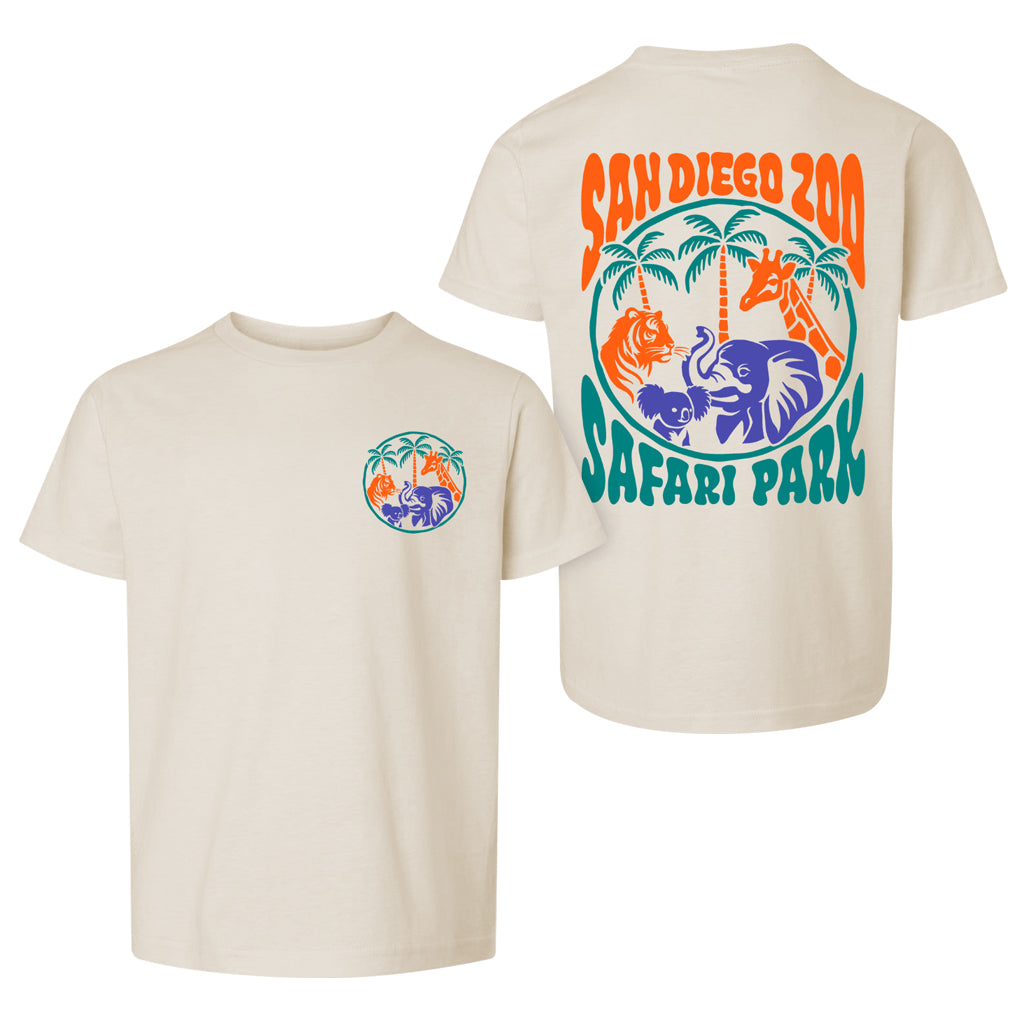 SO CAL SAFARI KIDS YOUTH BOYS NATURAL CREW TEE 