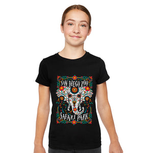 Elephant Sugar Skull Girls Tee