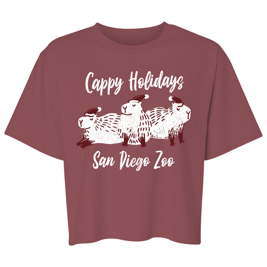 CAPPY HOLIDAYS LADIES WOMENS BOXY TEE SMOKED PAPRIKA
