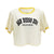 Collegiate San Diego Zoo 1916 Cropped Thermal Ladies Tee Women's Crop Ringer T-Shirt Cream Yellow
