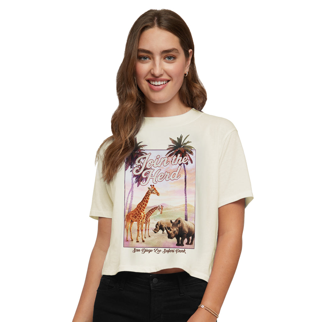 Join the Herd Cropped Boxy Ladies Tee