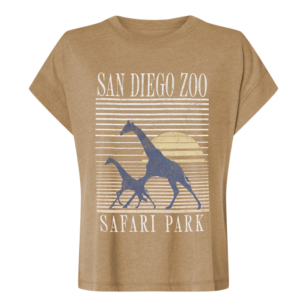 Vintage Wash Giraffe Boxy Ladies Tee