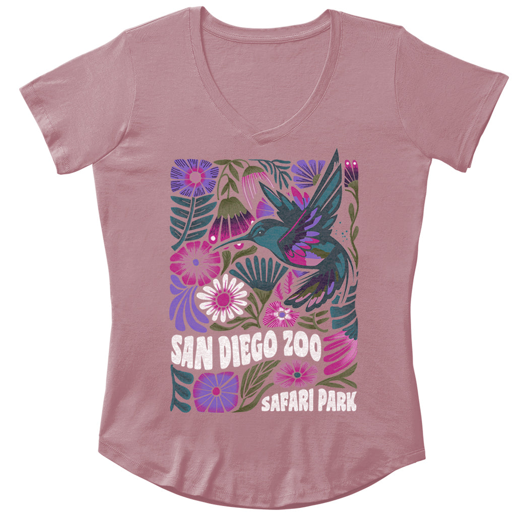 Splendid Hummingbird Ladies V-Tee Desert Blush
