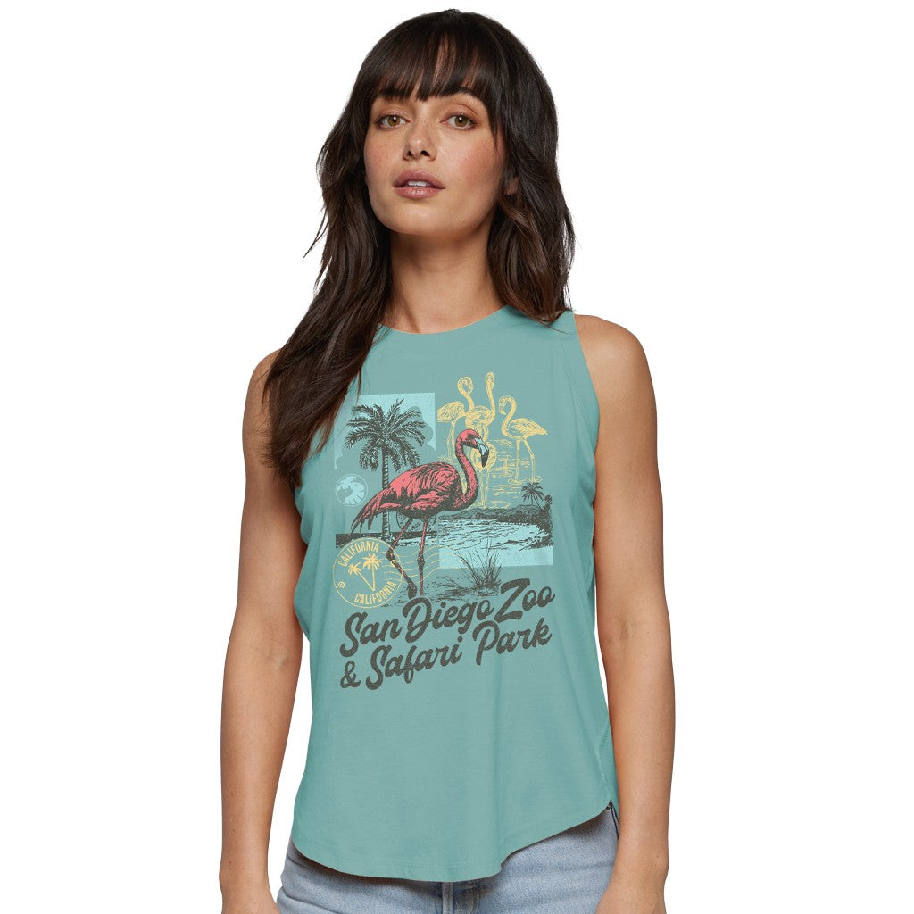 California Flamingo Ladies Tank