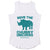 Save the Chubby Unicorns Ladies V-Tank White Tank Top Rhino Conservation Design in Teal Blue
