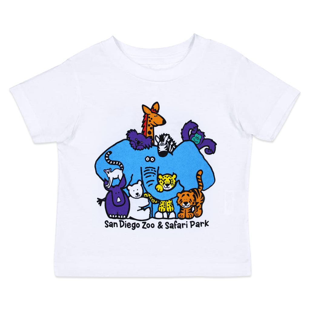 WHITE TODDLER LAYETTE SHORT SLEEVE TEE BABY BOOM