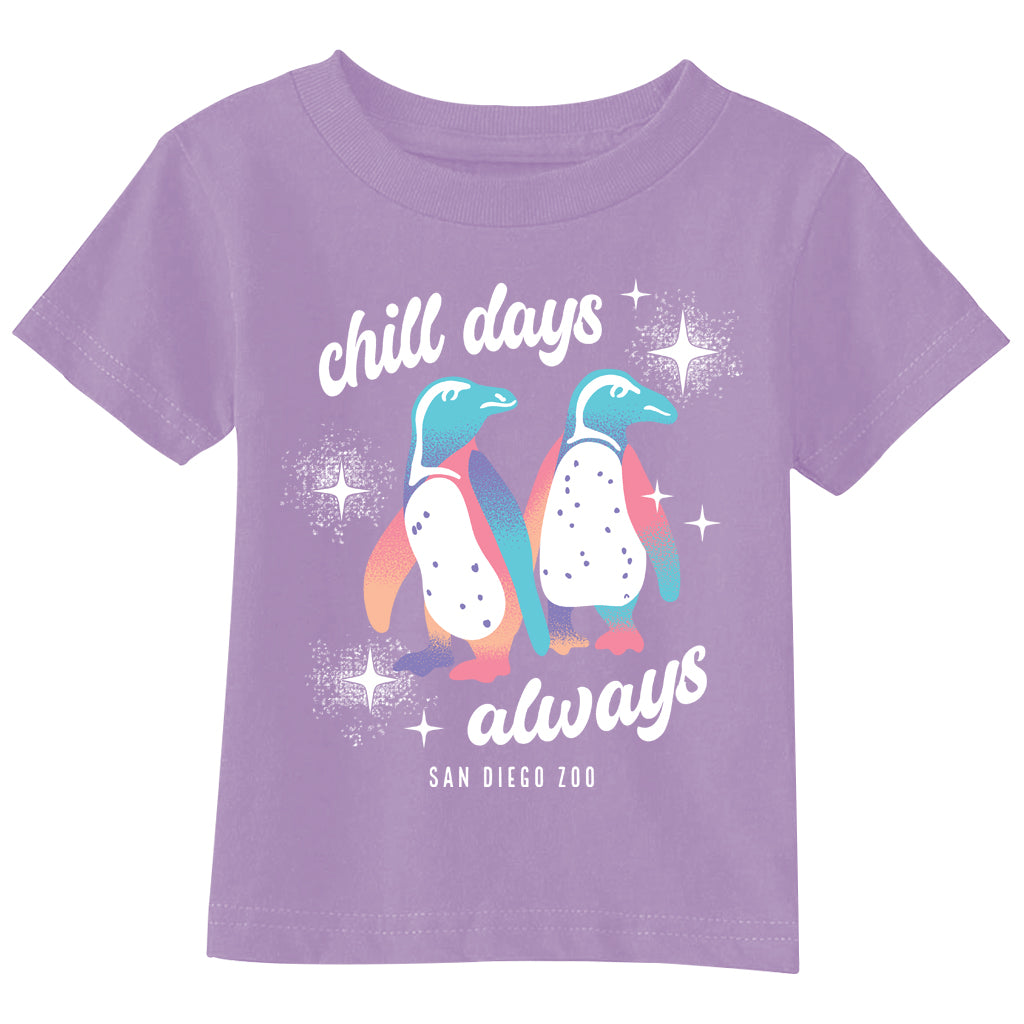 CHILL DAYS ALWAYS LAVENDER PENGUIN TODDLER TEE T-SHIRT 
