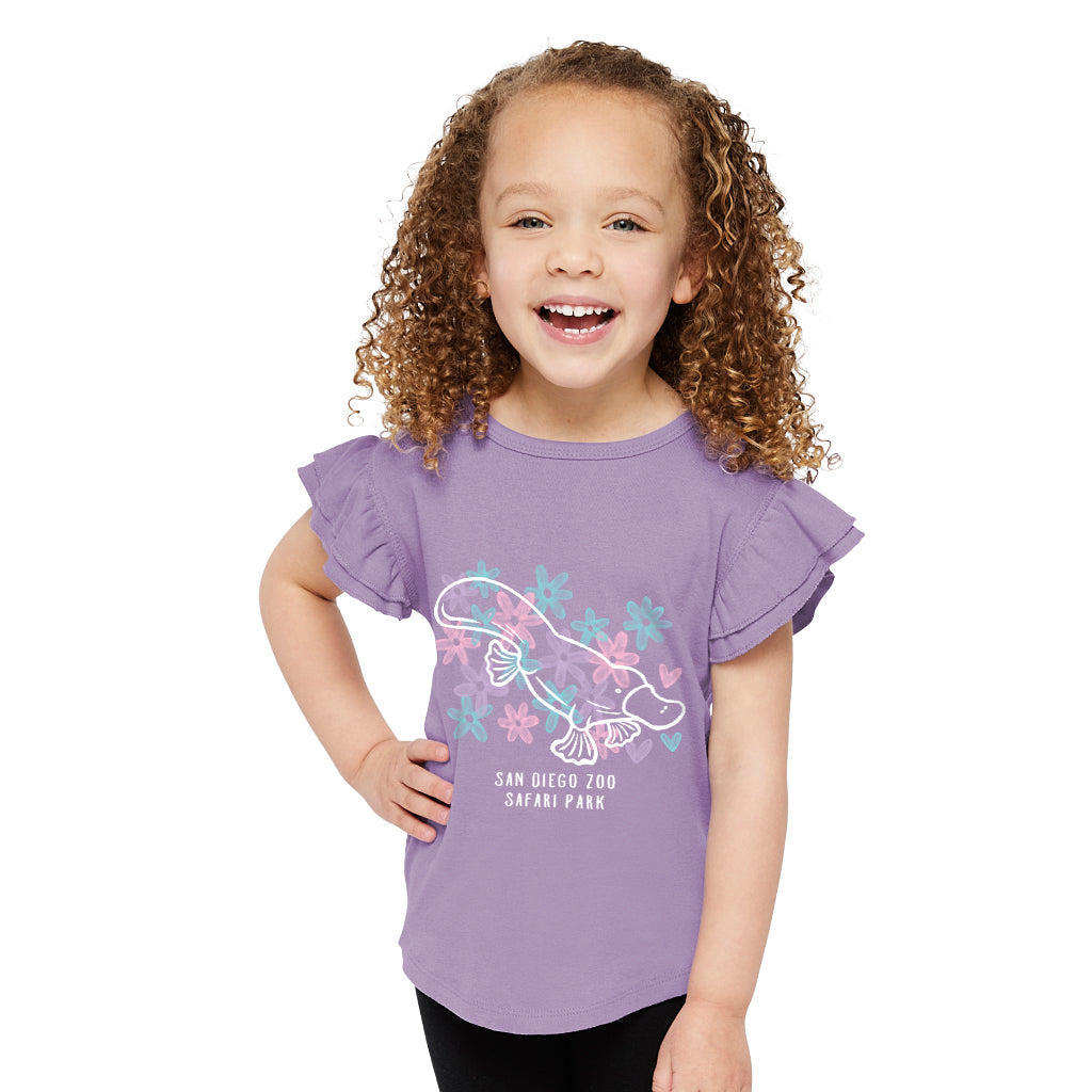 Floral Platypus Toddler Tee