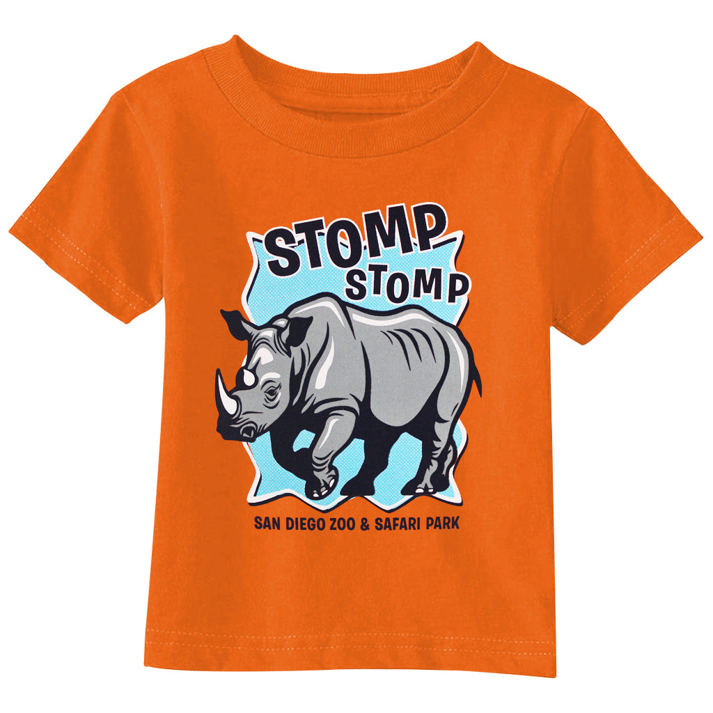 STOMP STOMP RHINO ORANGE TODDLER SHORT SLEEVED TEE T-SHIRT