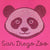 Rhinestone Panda Face Toddler Tee