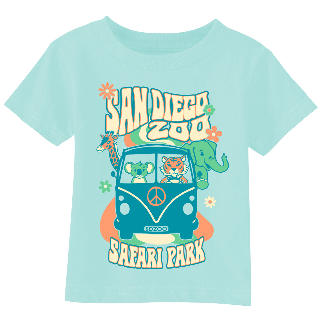 SO CAL SAFARI GROOVY VW VAN TODDLER TEE CHILL BLUE