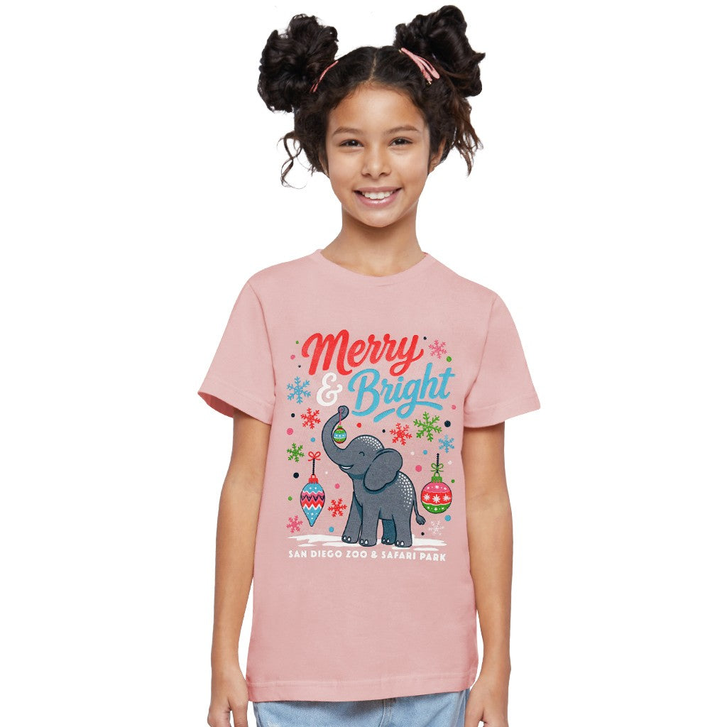 Merry & Bright Elephant Kids Tee