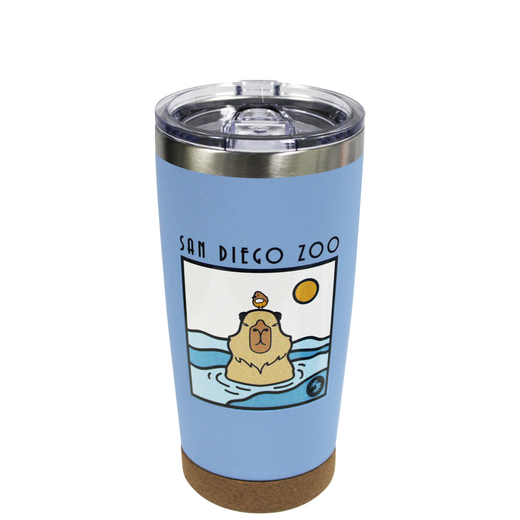 CORK TUMBLER WATERBOTTLE FANTA SEA SWIMMING CAPYBARA 20OZ 
