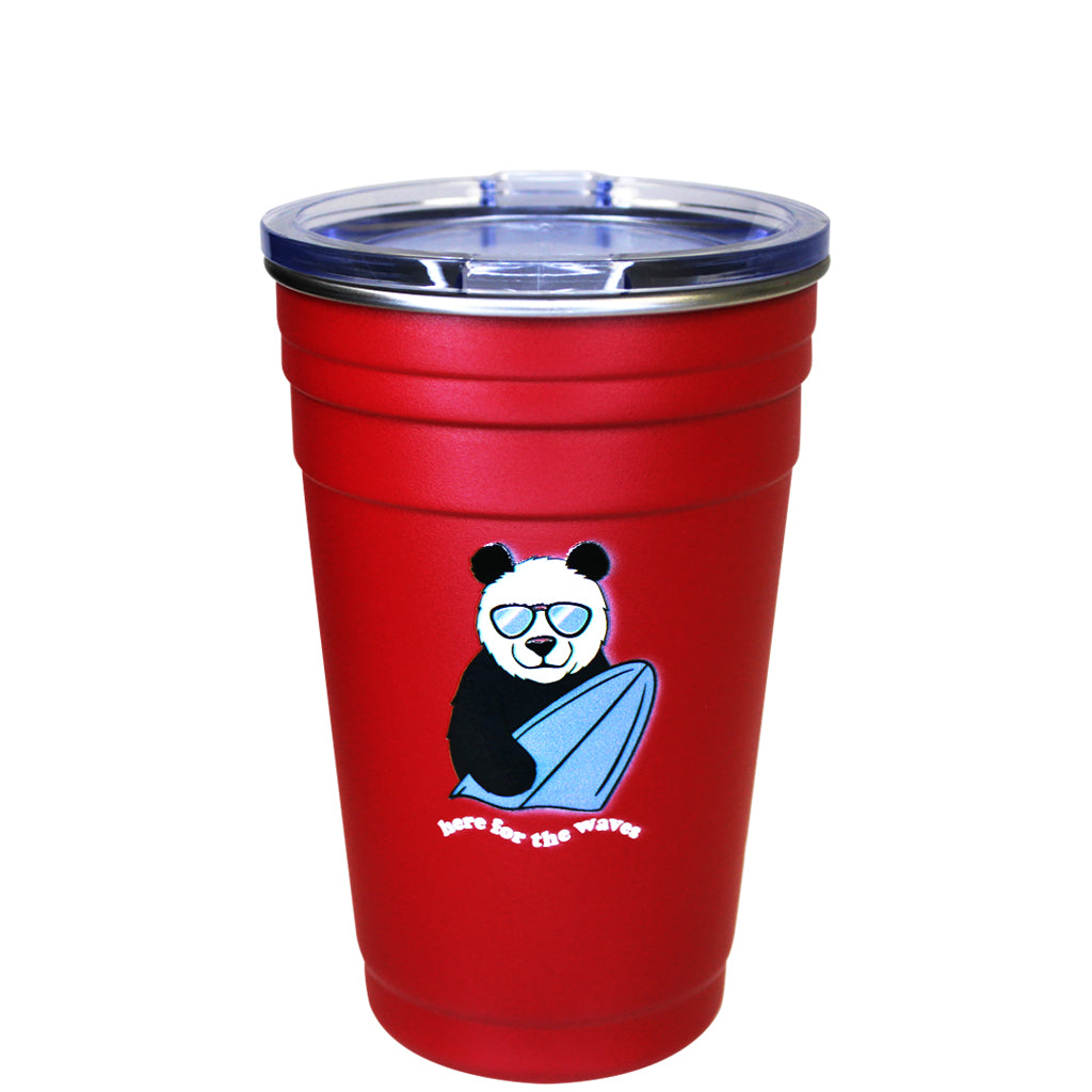 Here For The Waves Giant Panda Insulated Tumbler